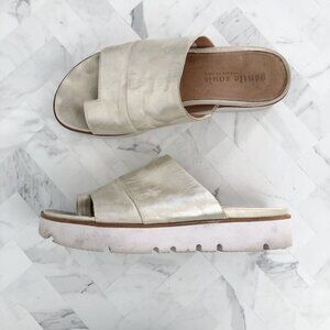 GENTLE SOULS Gisele Sporty Slide Wedge Sandals Size 9.5